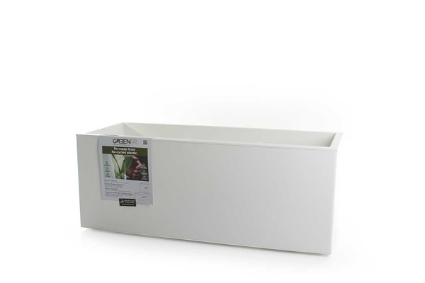 Kebe Casetta 100x40/40 donica na kółkach prostokątna biała