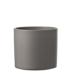 ERA 17/14 wytłaczana doniczka ceramiczna taupe