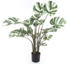 Sztuczna Monstera Variegata dziurawa zielono-biała 120 cm