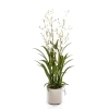 Sztuczne oncydium Motylnik 98 cm białe w doniczce