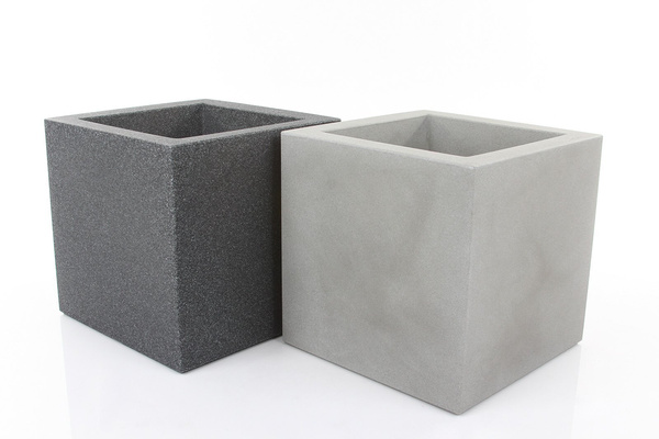 Kube 40x40/40 donica kwadratowa niska granit