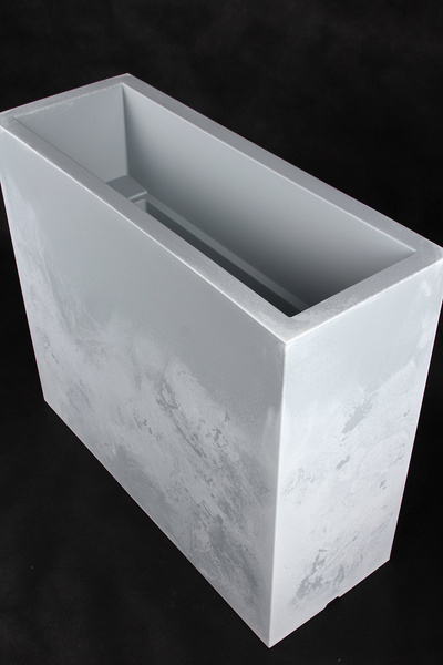 KUBE CASETTA HIGH 80x30/70 prostokątna wysoka donica biała