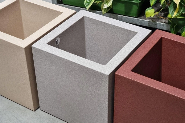 Kube 40x40/40 donica kubik stone beżowa