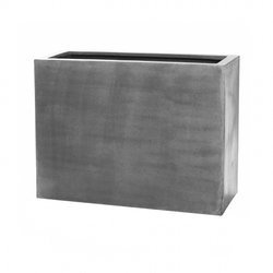 Jort L 95x38/72 wysoka prostokątna donica kamienna szara