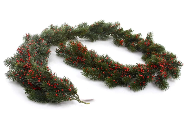 Sztuczna Jodła z jagodami girlanda długa 192 cm