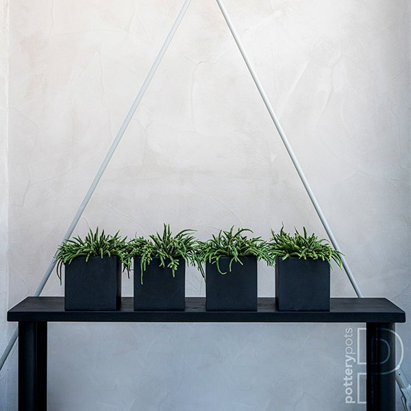 Fleur M 20x20/20 szara osłonka kwadratowa kamienna