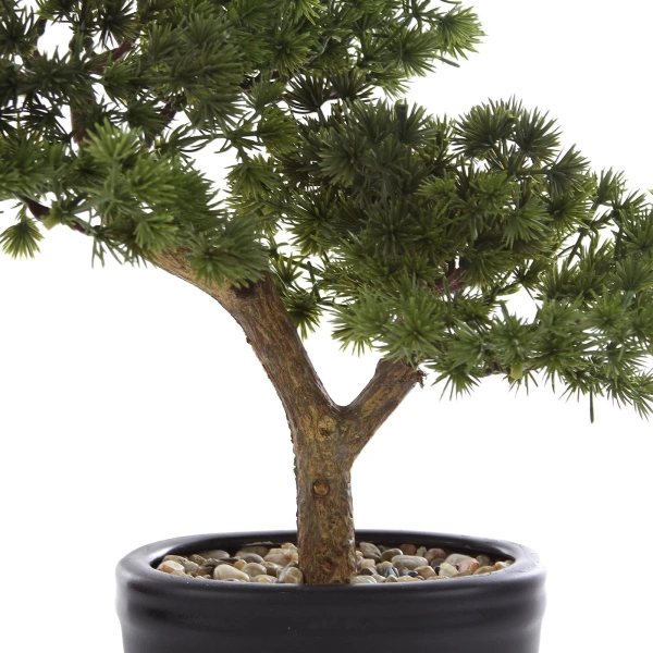 Sztuczny Bonsai Pinia Sosna 26 cm w czarnej doniczce