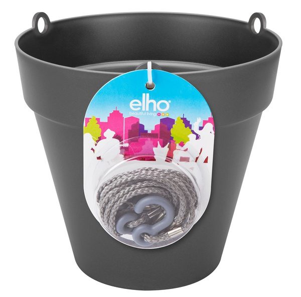 ELHO Loft Urban 20 grafitowa doniczka wisząca