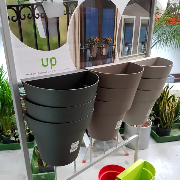 UP 25x20/23 doniczka wisząca na balkon antracytowa