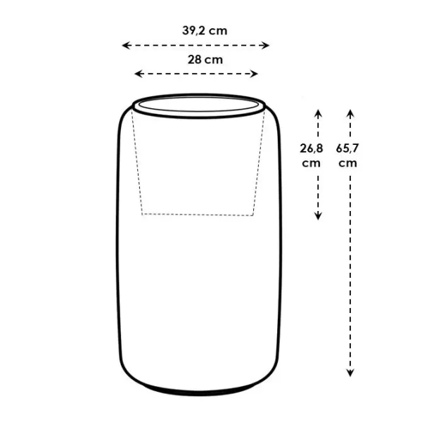 Amber Beads Large 39/66 beżowa wysoka designerska donica do salonu