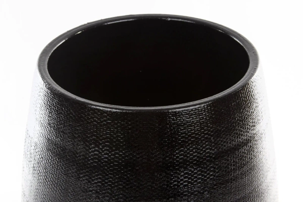 Porto Vase 39/70 wysoka czarna waza chropowata z ceramiki