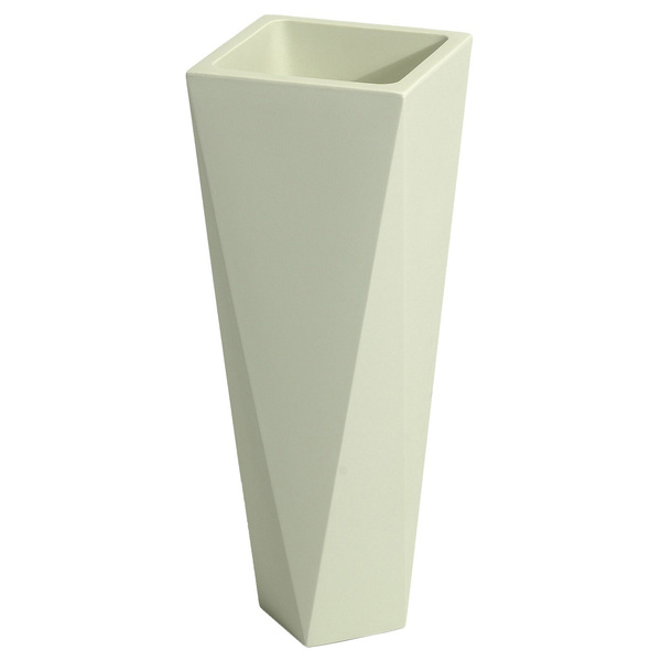 DIAMOND 26x26/72 donica designerska wysoka smukła kremowa