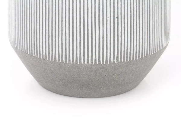 Harith High S 40/48 wysoka donica szara w białe prążki