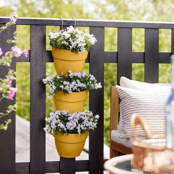 Vibia Vertical Forest doniczki wiszące żółte honey yellow 3 sztuki