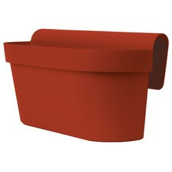 Up Casetta 50x21/23 doniczka na balustradę podłużna wisząca brick red