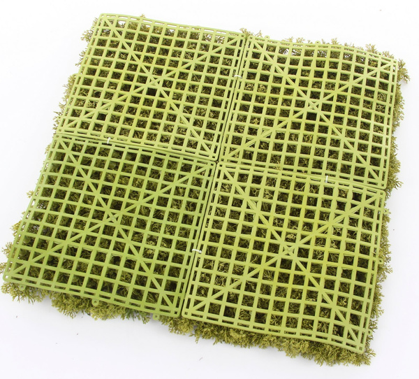 Sztuczna zielona ściana mata mech Islandzki 50x50 trudnopalna FR UV