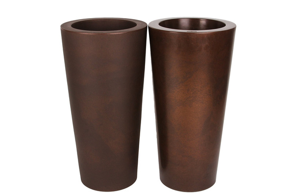 ILIE 37/75 doniczka okrągła wysoka brązowa rust