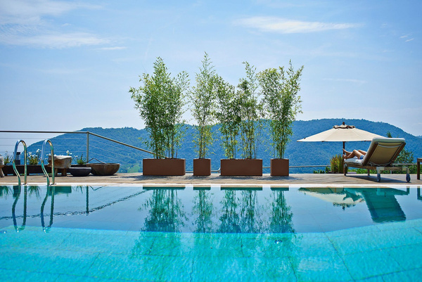 Kube 50x50/50 duża donica kubik brązowa rust