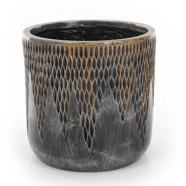 UNIVERSE COMET CYLINDER 28/27 cylindryczna doniczka brązowa