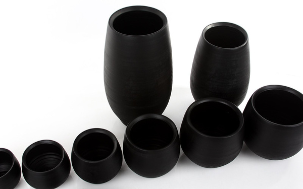 DOURO 18/15 cm ciemnoszara osłonka kula ceramiczna