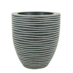 POLYSHELL 48/54 ekskluzywna donica czarna w białe paski