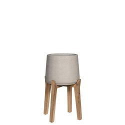 Patt M 23/34,5 szara osłonka kamienna na wysokim drewnianym stojaku