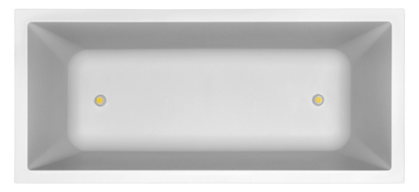 Vivo Matt 88x39/41 donica prostokątna na kółkach biała niska