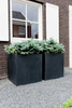Block M 40x40/40 czarna kwadratowa donica kamienna