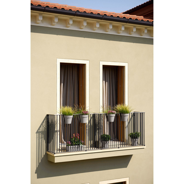 BE-UP 33x25/25 cm doniczka dwustronna balkonowa piaskowa