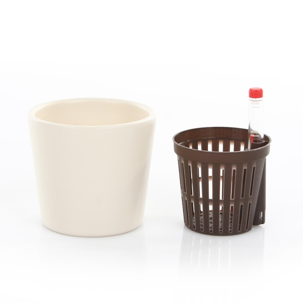 Zestaw do hydroponiki Leni 5/5 Vasa mini osłonka ceramiczna kremowa