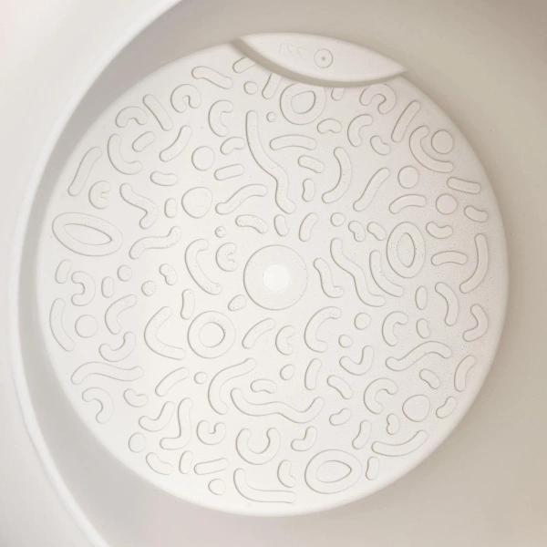 Amber Roll High 43/58 designerska donica wysoka biała