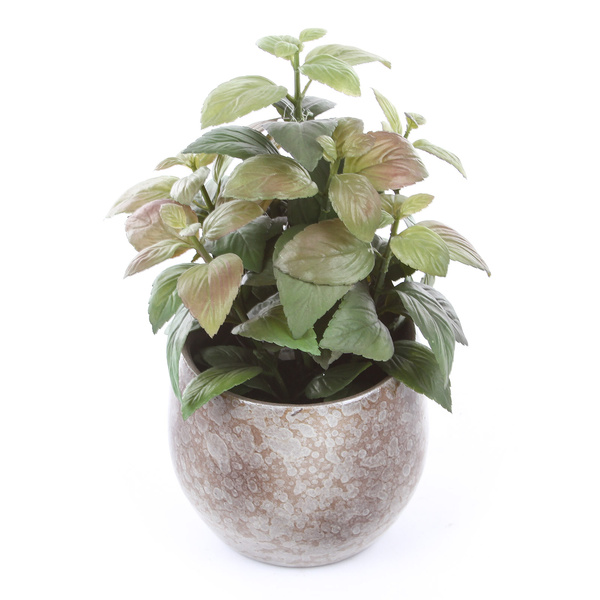 OLIVER 16/13 doniczka ceramiczna szkliwiona brązowo-szara