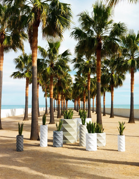 MARQUIS 30/82 nowoczesna donica cylindryczna biała lakierowana