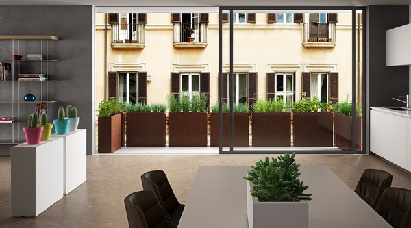 KUBE CASETTA HIGH SLIM 80x25/70 donica prostokątna wysoka biała