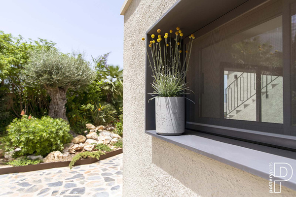 SUZI S 15/16 cylindryczna osłonka kamienna szara