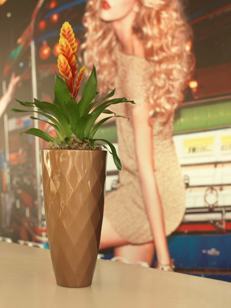 NANO VASES 14/28 doniczka wysoka designerska grafitowa