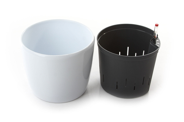 Zestaw do hydroponiki 22/19 Venus osłonka ceramiczna biała z połyskiem