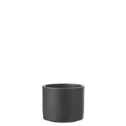 ERA 7/7 wytłaczana doniczka cylindryczna ciemnoszara do kaktusów