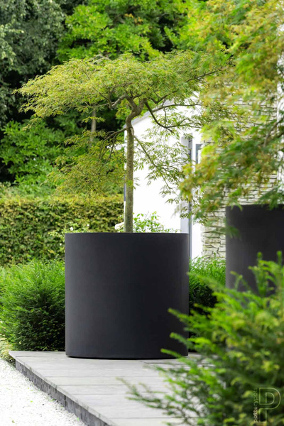 Max L 50/50 donica cylindryczna czarna