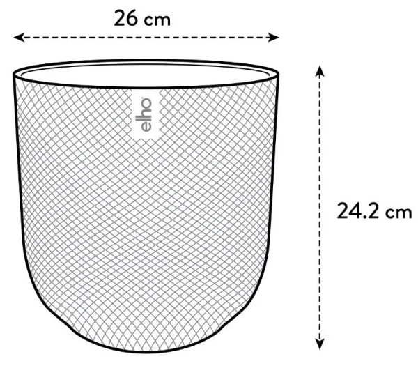 Jazz Elho 26 biała stylowa osłonka silky white