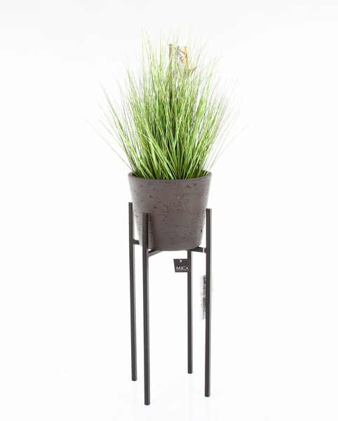 ASCOT 26x26/55 cm czarny stalowy stojak na donice kwietnik