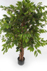 Sztuczne drzewko Fikus Benjamina 120 cm na naturalnym drewnianym pniu