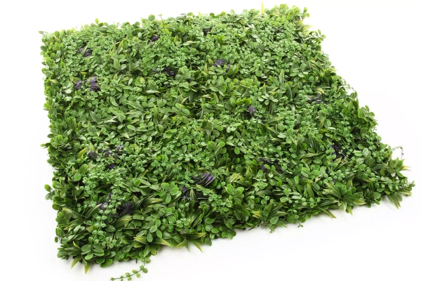 Sztuczny panel zielona ściana Premium 100x100 cm purpurowe liście