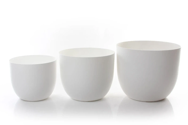 Rio 29/24 biała donica okrągła