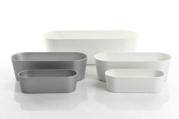 Flori 27x10/8 cm osłonka prostokątna lila fiolet