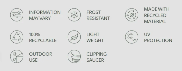 Capri Balcony 20 szara doniczka balkonowa na balustradę