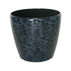 LECHUZA CLASSICO 21/20 doniczka czarna z połyskiem black design