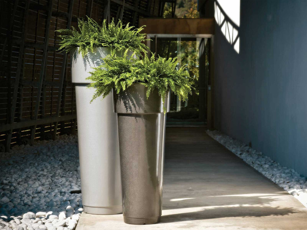 MARCANTONIO 39/90 wysoka donica z rantem ciemno-brązowa ethnic