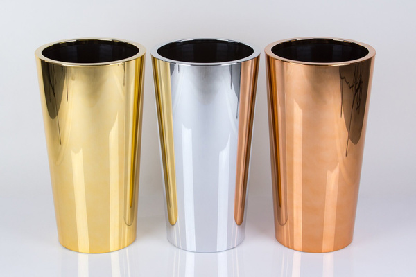 TUIT 33/61 chromowana miedziana donica z wkładem COPPER