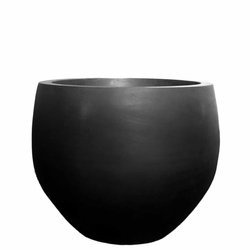Orb Natural M 53/44 czarna duża donica kulista kamienna